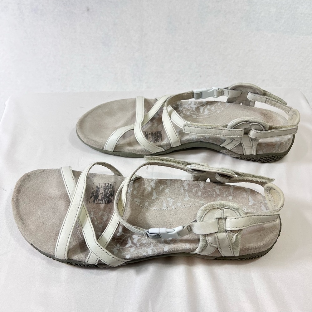 Merrell Sandals Womens 10 San Remo Strappy White Leather Casual Open Toe Hiking - Picture 4 of 8